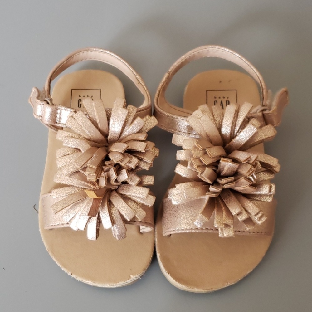 Gap Metallic Pom Pom Sandals